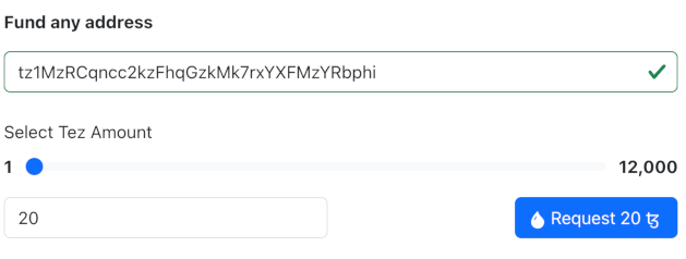 Funding your wallet using the Shadownet Faucet